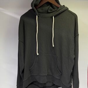 Aerie Women's Dark Gray Hooded Sweater